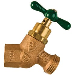 Arrowhead 1/2 in. FIP X 3/4 in. MHT Anti-Siphon Brass No-Kink Hose Bibb