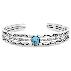 Montana Silversmiths Women's Enchanted Soul Cuff Silver/Turquoise Bracelet