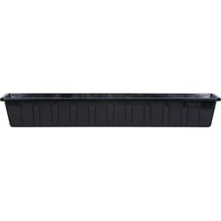 Novelty Poly Pro 5 in. H X 36 in. W X 8 in. D PP Plastic Poly Pro Flower Box Black