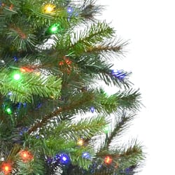 Celebrations 7-1/2 ft. Slim LED 450 lights Spruce Color Changing Christmas Tree