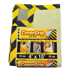 CoverGrip 4 ft. W X 15 ft. L X 0.04 mil 10 oz Safety Canvas Drop Cloth 1 pk