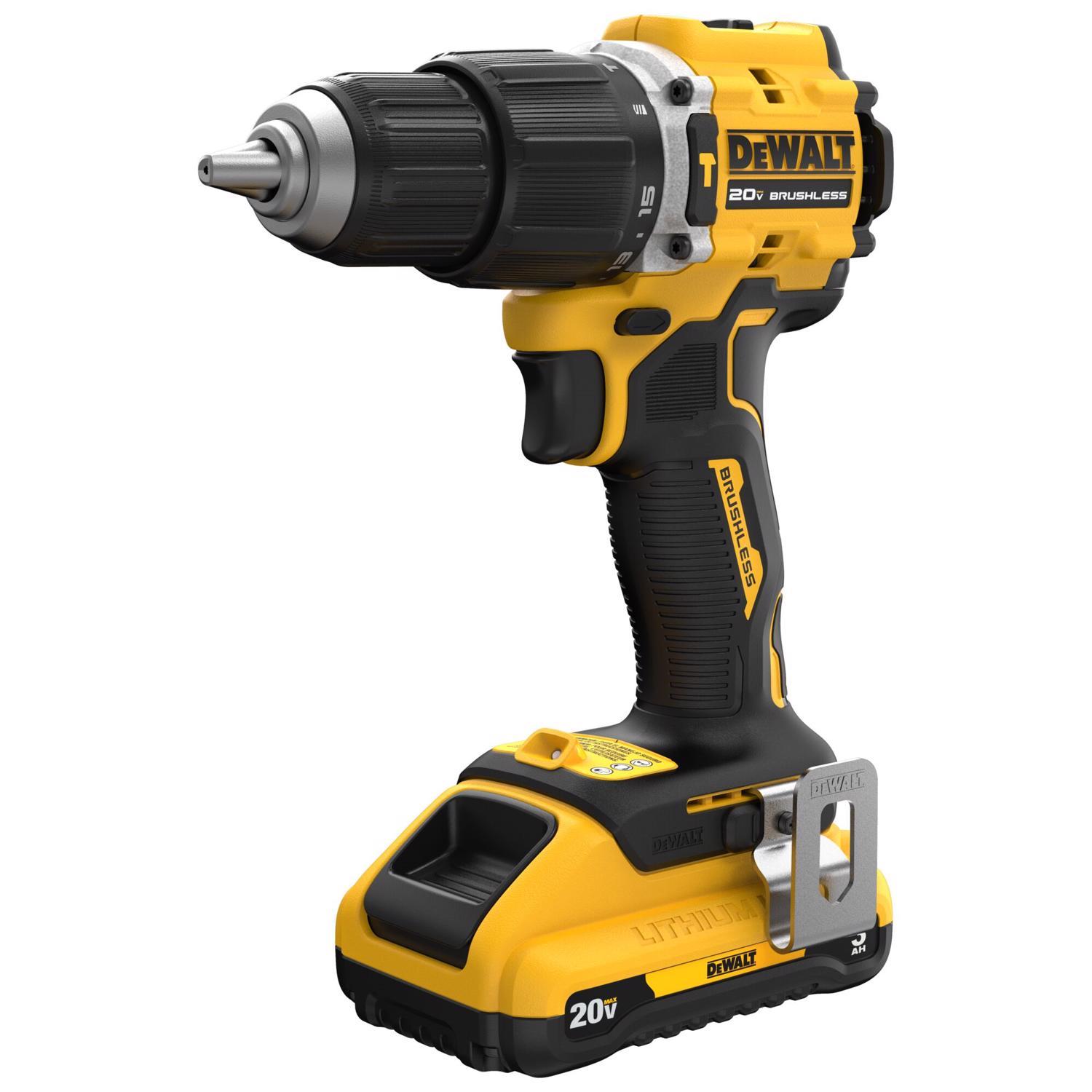 Photos - Drill / Screwdriver DeWALT 20V MAX ATOMIC 1/2 in. Brushless Cordless Hammer Drill Kit (Battery 