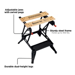 Black+Decker Workmate 225 30.25 in. L X 6.75 in. W X 24.12 in. H Classic Folding Workbench 450 lb