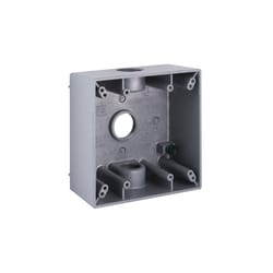 Bell Old Work 32.0 cu in Square Aluminum 2 gang Weatherproof Box Gray