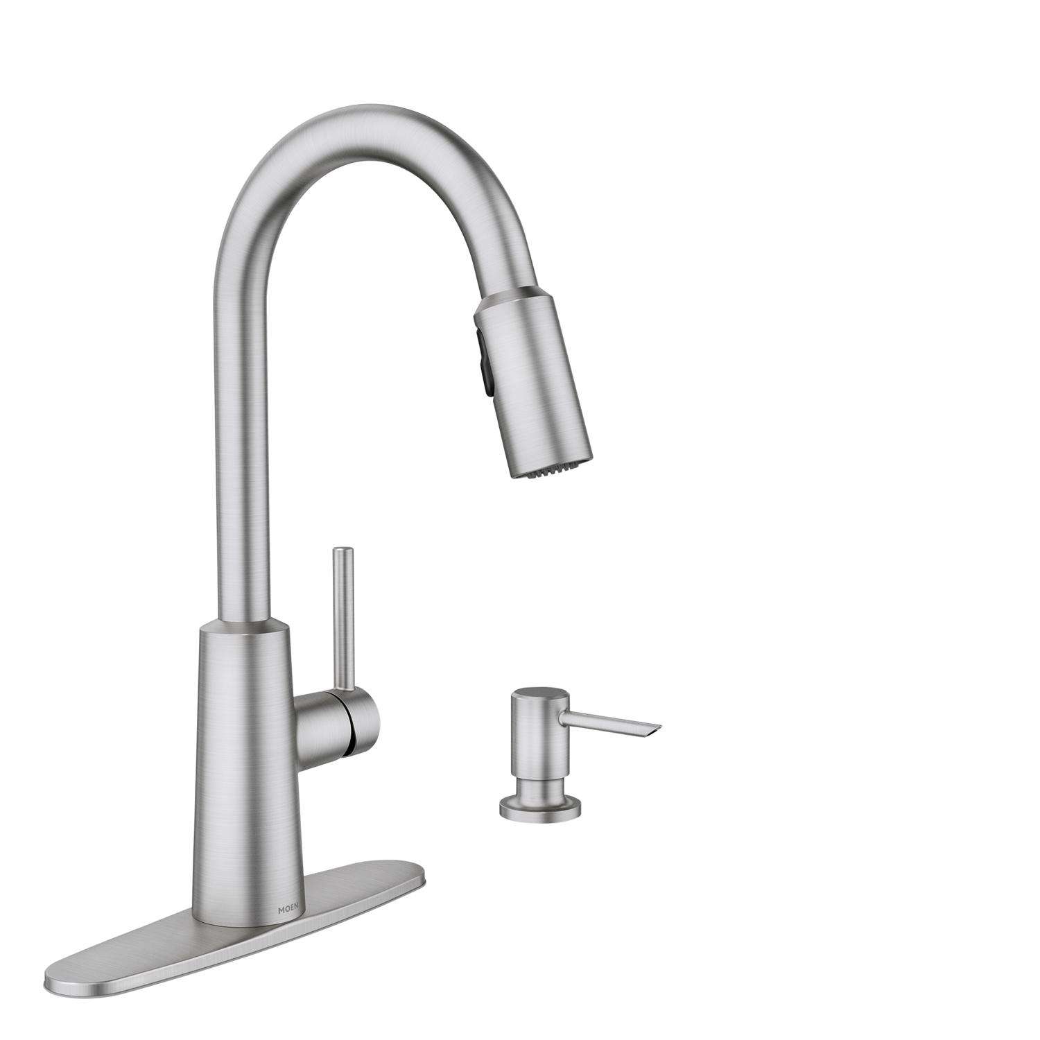 Moen Nori One Handle Stainless Steel PullDown Kitchen Faucet Ace