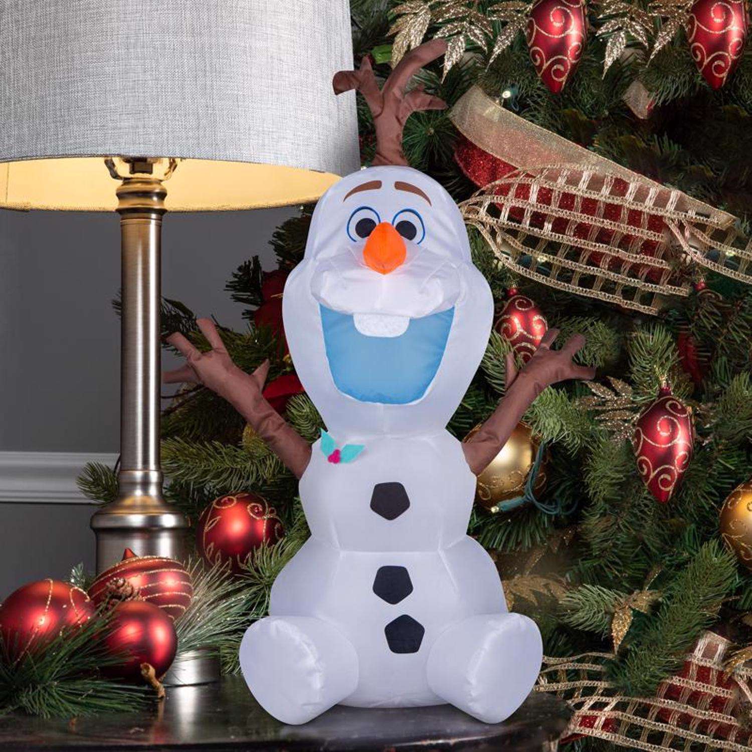 Ice Cube Snowman with Earmuffs Tabletop Christmas Decoration