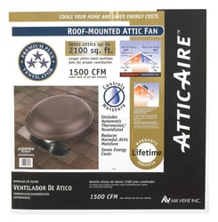 Air Vent 26.2 in. H X 25.5 in. W X 9 in. L X 14 in. D Brown Brown Steel Power Roof Ventilator