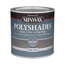 Minwax Polyshades Semi-Transparent Gloss Slate Oil-Based Stain/Polyurethane Finish 1/2 pt