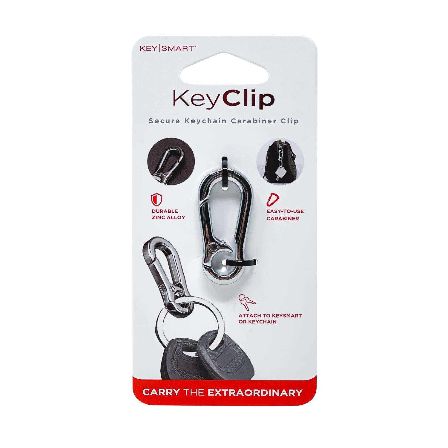 KeySmart KeyClip Stainless Steel Silver Carabiner Key Chain Ace Hardware