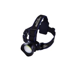 Police Security Breakout 550 lm Black LED COB Head Lamp AA Battery