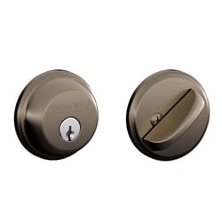 Schlage B-Series Antique Pewter Zinc Single Cylinder Deadbolt