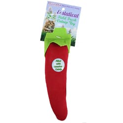 Esctaticat Green/Red Plush Pepper Catnip Toys Large