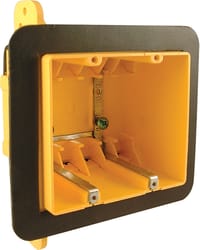 Raco 5 in. Square Noryl 2 gang Electrical Box Yellow