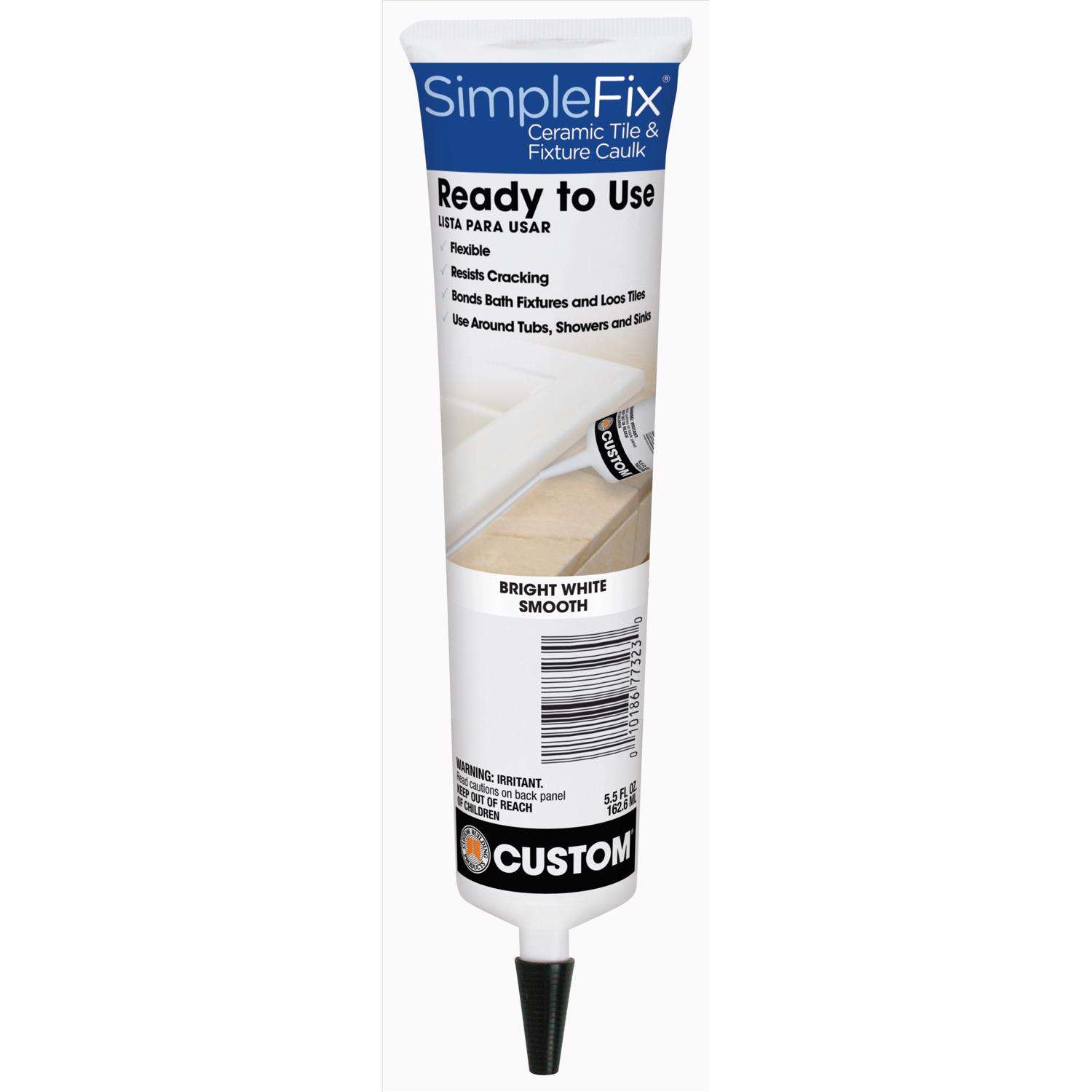 Custom Building Products SimpleFix Bright White Smooth Siliconized