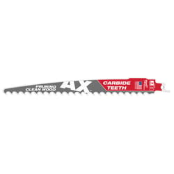 Milwaukee The AX 9 in. Carbide Tipped Pruning/Clean Wood Reciprocating Saw Blade 3 TPI 1 pk