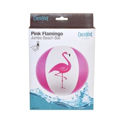 Coconut Float Pink/White Vinyl Inflatable Flamingo Jumbo Beach Ball