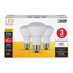 Feit LED R20 E26 (Medium) LED Bulb Soft White 45 Watt Equivalence 3 pk