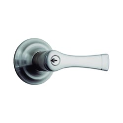 Brinks Push Pull Rotate Harper Satin Nickel Entry Lever KW1 1.75 in.