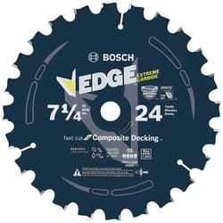 Bosch Edge 7-1/4 in. D X 5/8 in. Composite Decking Carbide Tipped Circular Saw Blade 24 teeth 1 pk