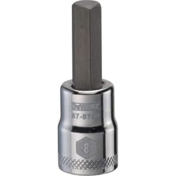 DeWalt 8 mm X 3/8 in. drive Metric Hex Bit Socket 1 pc