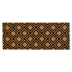 Entryways 60 in. W X 24 in. L Black/Natural Diamonds Coir Door Mat