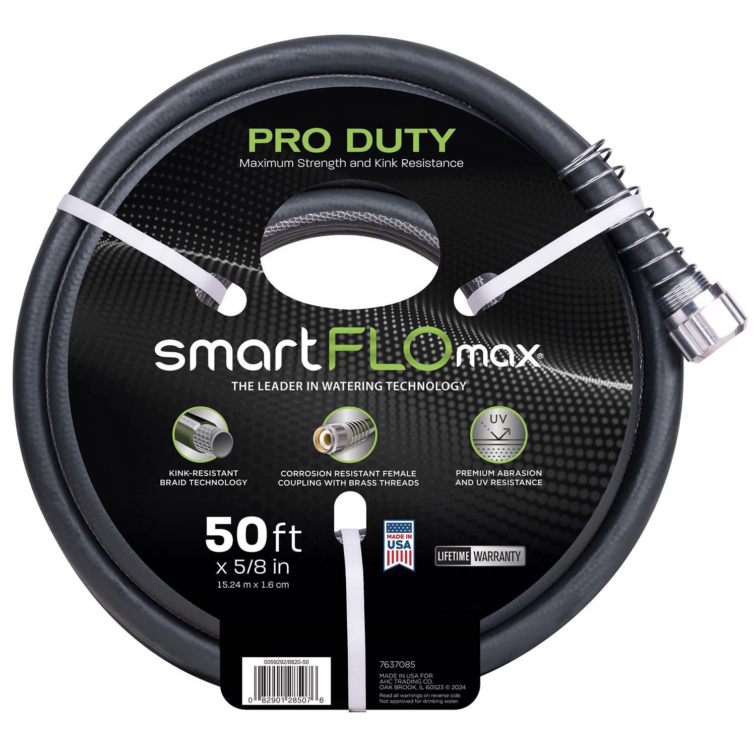 Ace SmartFLO Max 5/8 in. D X 75 ft. L Premium Grade Garden Hose Black