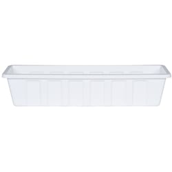 Novelty Poly Pro 5 in. H X 24 in. W X 8 in. D PP Plastic Poly Pro Flower Box White