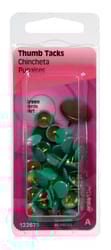 HILLMAN 0.375 in. L Steel Thumb Tacks 40 pk