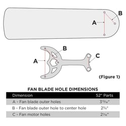 Westinghouse Gloss Metal Ceiling Fan Blade Arm