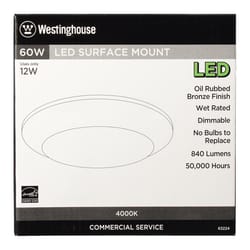 Westinghouse Oil-Rubbed Bronze Brown 3.875 in. W Steel LED Canless Recessed Downlight