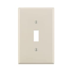 Leviton Almond 1 gang Nylon Toggle Wall Plate 10 pk