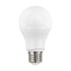 Satco . A19 E26 (Medium) LED Dusk to Dawn Bulb Warm White 60 Watt Equivalence 1 pk