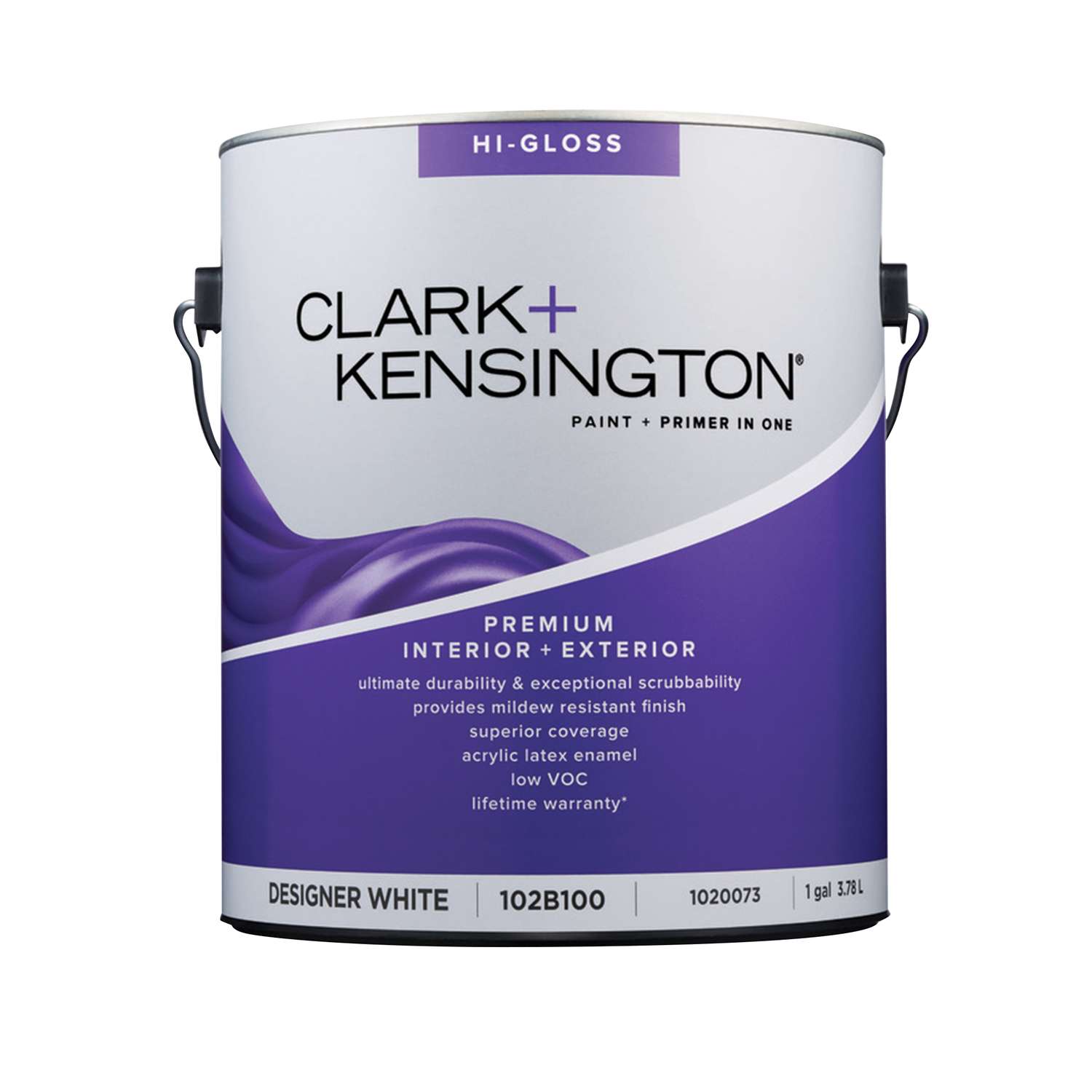 Clark+Kensington HighGloss Designer White Premium Paint Exterior and