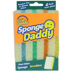 Scrub Daddy Sponge Set - Scrub Mommy Power Flower Dual- Sided Sponge and  Scrubber - Non Scratch Sponge for Dishes and Home, Odor Resistant, Firm in