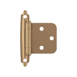 Amerock 2-3/4 in. W X 1-3/4 in. L Champagne Bronze Brown Steel Overlay Hinge 2 pk