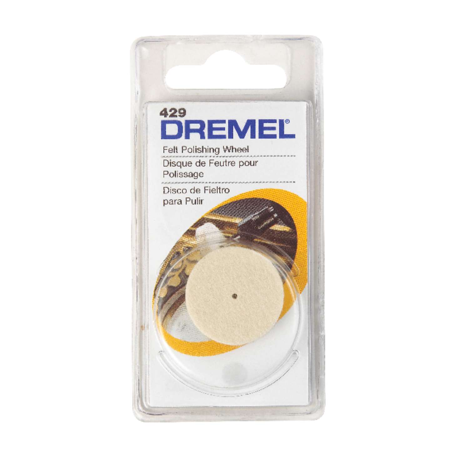 DREMEL Multi Tool Accessories 429 3 x 26mm Felt Cloth Buffing Rotary Wheels 