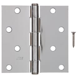 Ace 4 in. L Chrome Residential Door Hinge 3 pk