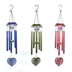 Alpine Assorted Glass/Metal 35 in. Wind Chime