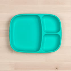 Re-Play Aqua Plastic/Polypropylene 3 Section Divided Plate 1 pk