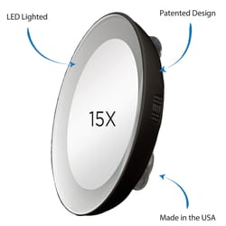 Zadro Next Generation 3 in. H X 3 in. W Portable LED Spot Mirror Black