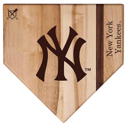 Baseball BBQ 12 in. L X 12 in. W X 6 in. Maple MLB New York Yankees Cutting Board