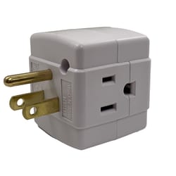 Ace Grounded 3 outlets Cube Adapter 1 pk