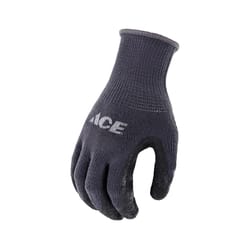 Ace Men's Indoor/Outdoor Coated Work Gloves Black/Gray L 1 pair