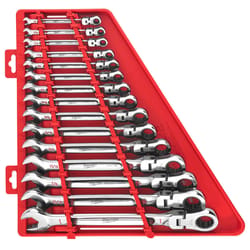 Milwaukee SAE Flex Head Combination Wrench Set 15 pc
