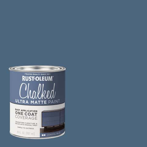 Rust-oleum 12oz Chalked Ultra Matte Spray Paint Coastal Blue : Target