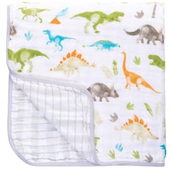 Stephen Joseph Dino Muslin Stroller Blanket Cotton 1 pk