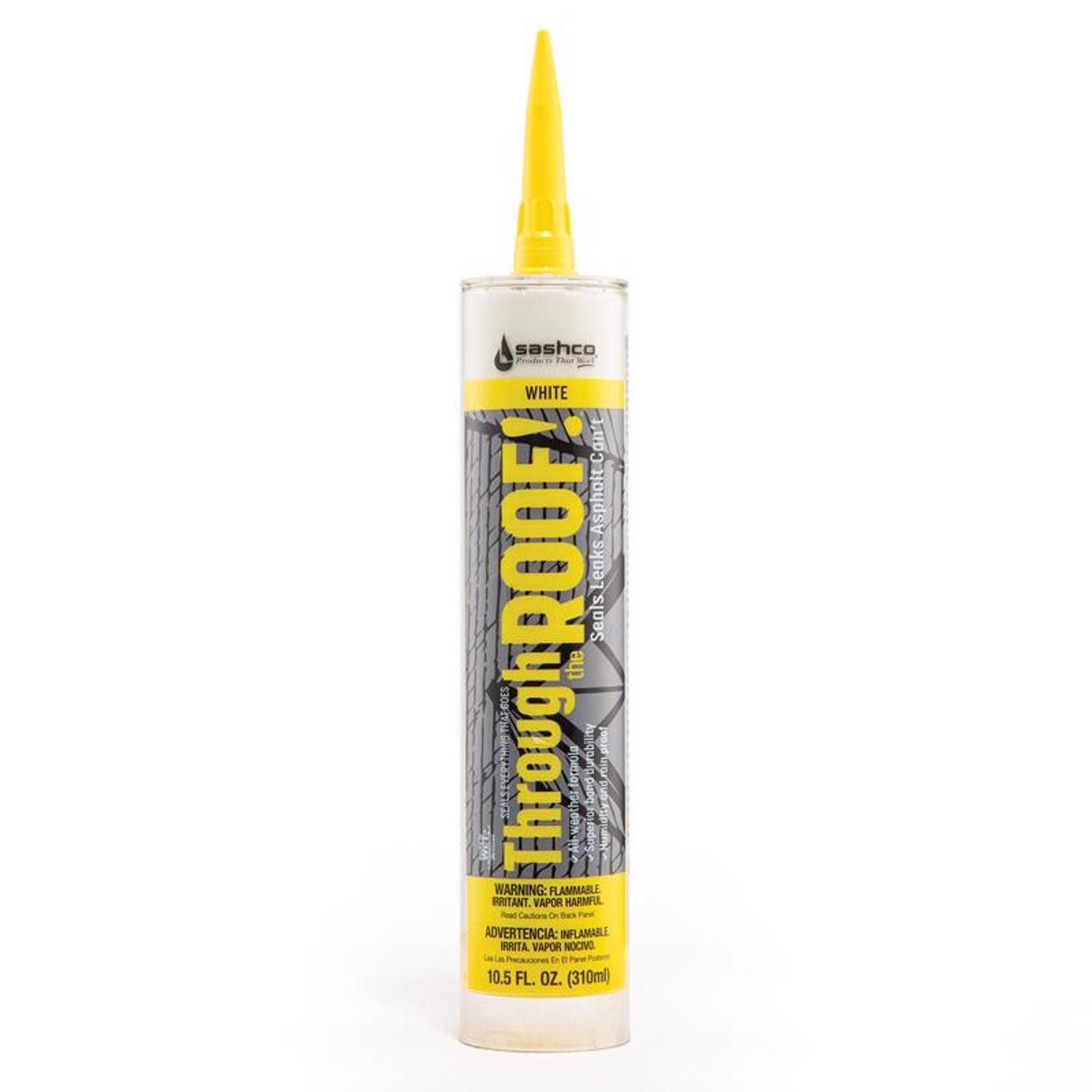 Sashco Through The Roof White Synthetic Rubber Roof Repair Caulk 10.5 ...