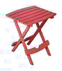 Adams QuikFold Rectangular Cherry Red Resin Folding Side Side Table