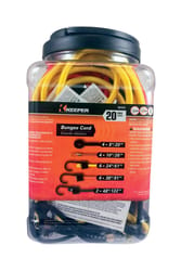 Keeper Assorted Bungee Cord Set 8 in. L X 0.315 in. 20 pk