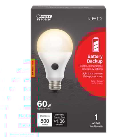 Feit A21 E26 Medium LED Bulb Soft White 60 Watt Equivalence 1 pk